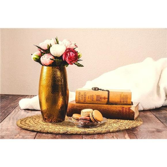 Round Woven Placemats -Set of 6, Straw Braided Rattan Placemats, 13.5 Inches - Picture 6 of 6